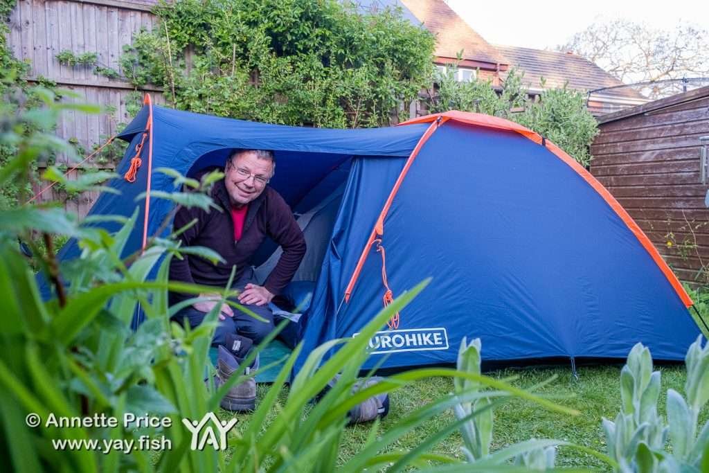 Garden Camping - pitching a tent