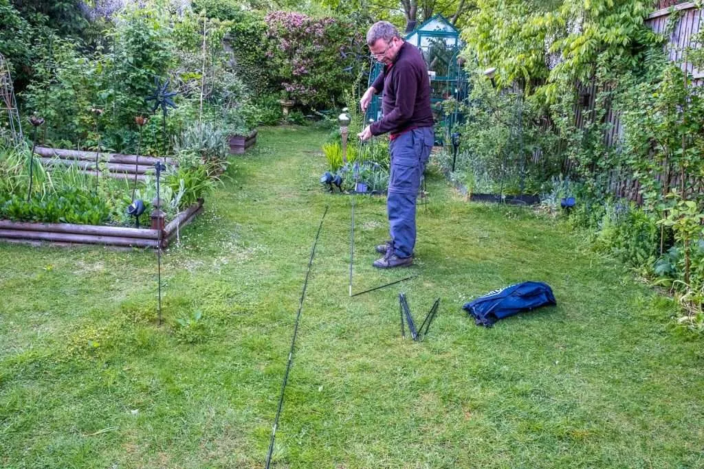 Garden Camping. A delightful way to spend time at home 3 Garden Camping - pitching a tent