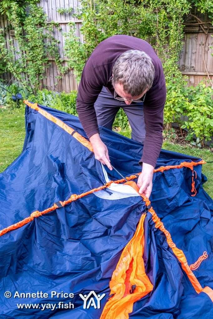 Garden Camping - pitching a tent