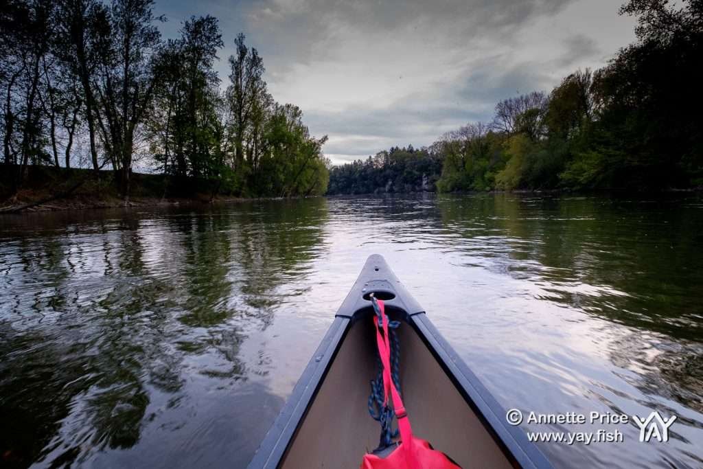 Canoeing on the River Dordogne, before setting up to wild camp for the night. France.