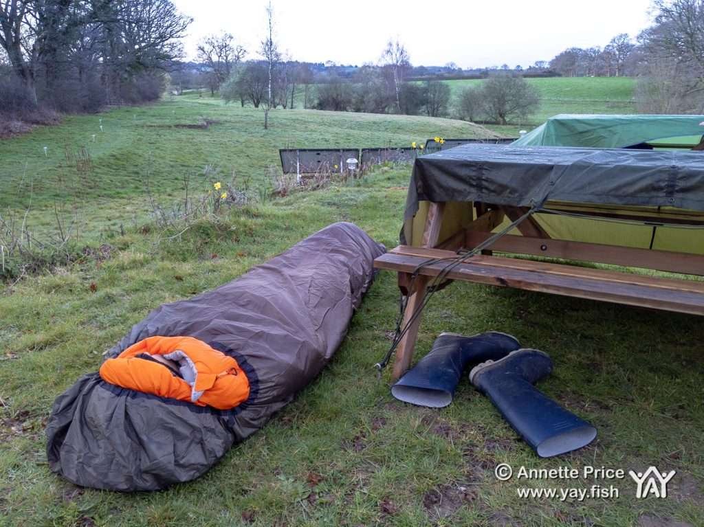 Bivvying on the wild camping course at the Yes Bus.