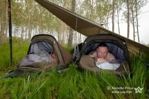 Home 231 Wild camping along the river bank. River Dordogne, France.